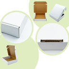 White Shipping Boxes 8x7x2 inch 25 Pack,Corrugated Boxes Mailer Packaging for Mailing Small Business，E-Commerce Gift Boxes for Wrapping Present Moving Storage Heavy Duty Recycled Cardboard Boxes