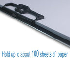 Acocony 11x17 Clipboard Double Clip Aluminium with Pen Holder Extra Large Clipboard Versatile Super Hard 11 x 17 Clipping Board Black Pack of 1