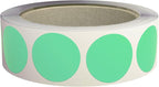 Royal Green Colored Label Dot Stickers for Inventory and Labeling - 25mm/1 Inch Round Sticker in Pastel Green (1Roll - 600 Pack)
