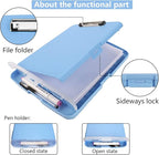 SFLHHDM Clipboard with Pen Holder, Legal Size Nursing Clipboard with Storage, Plastic Clip Board for Writing, Lightweight Cute Clipboards Storage with Low Profile Clip for Work, Office