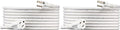 Amazon Basics Extension Cord, 13 Amps, 125V, 15 Foot, White - Pack of 2