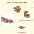 HORLIMER 4x4x1 inches Shipping Boxes Set of 100, Brown Corrugated Cardboard Box Literature Mailer