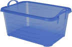Life Story 6 Pack Light Duty Stackable Storage Bin, 55 Quart Home Organizer, Versatile Lightweight Locking Bins with Carrying Handles, Blue