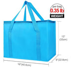 Bodaon 5-Pack Cooler Insulated Food Delivery Bag, Thermal Hot Pizza, X-Large Bags for Grocery/Catering/Shopping, Rideshare Delivery Bag, Large Cold Frozen Accessories, Blue