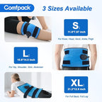 Large Refillable Ice Bag for Injuries, FSA Eligible, 14.5" x 10.6" Travel Ice Water Bag with Straps for Cold Therapy, Ice Pack Pain Relief for Swelling, Inflammation, Arthritis, Muscle