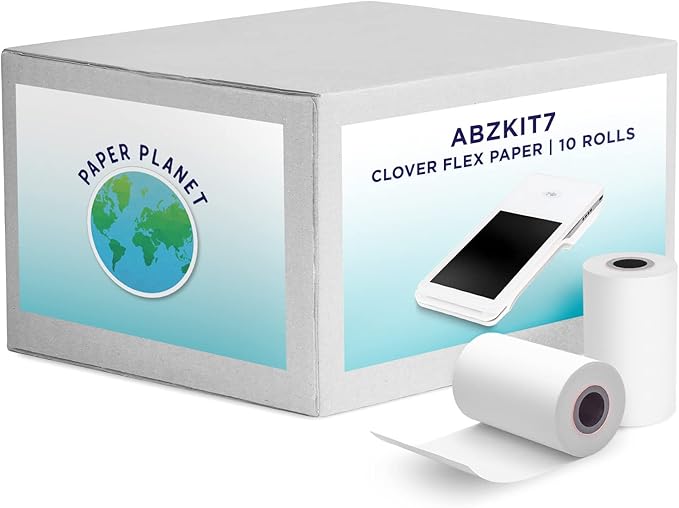 PaperPlanet Thermal Receipt Paper for Clover Flex | Compatible with Clover POS models C400 C401 C403 C405 C406 | 10 Rolls