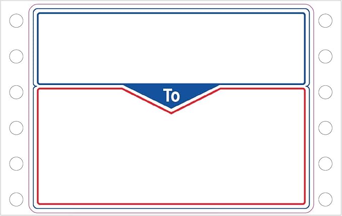 Shipping Labels, Custom Printed Continuous Pinfeed - Your Logo, Image or Text Imprinted 1-Color, Pinfed, 4" x 3" for Business Mailing (2000)