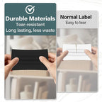 500 Pcs Rectangle Inventory Stickers Vinyl 3 × 5 Inch Moving Labels for Storage Bins Self Adhesive Color Coding Labels Waterproof Removable for Boxes Warehouse Classroom Office, Black
