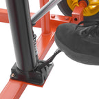 Hydraulic Material Lift Winch Stacker, 577 LBS Capacity Manual Forklift Pallet Stacker with Removable Lifting Plate for Warehouse, Workshop, Factory, Dock, Retail
