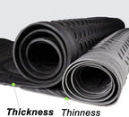 PIC AUTO Heavy Duty Rubber Trunk Cargo Liner Floor Mats, Trimmable to Fit for Car, SUV, Van, Trucks (Large, Black)