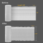 Bubble Cushioning Wrap Roll for Packing 12"x328' Inflatable Bottle Shipping Package Large Air Pillows for Shipping & Moving Heavy Duty Space-saving Packing Material for Fragile Items, 55um