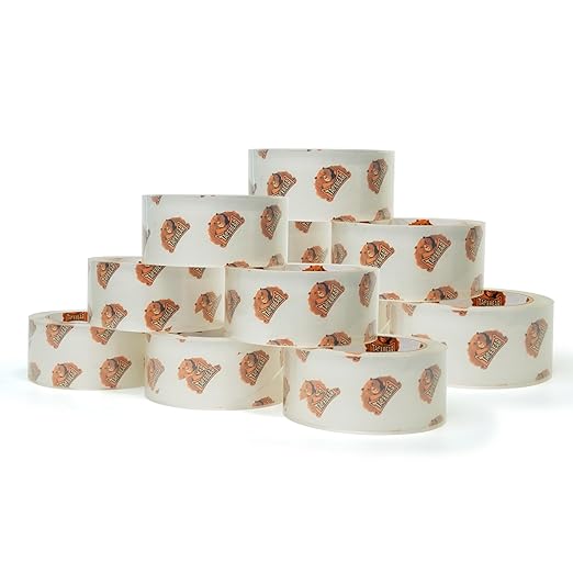 TAPEBEAR Storage Packaging Tape 12 Rolls, Super Clear 2.7mil x 1.88" x 55 Yards Packing Tape Heavy Duty Tape Refills, Transparent, Long Lasting for Storage and Packing, 660 Total Yards