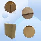 9x9x3 Inches Shipping Boxes Set of 25，Brown Cardboard Boxes Recyclable Corrugated Mailers for Small Business, E-commerce, Gift Packaging Storage Boxes Products Box Self-Locking Folding Boxes