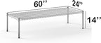 21''W x 60''L x 14''H Chrome Plated Wire Dunnage Rack | Off The Floor Storage