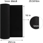 AMZQNART EVA Foam 5mm, Cosplay Foam 16x29.5 inch Black,High Density 90 kg/m³, for Craft Projects Cosplay Costumes, Fake Weapons, Decorations, Christmas, Easter, Thanksgiving, etc.
