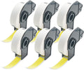 BETCKEY - File Folder Labels Replacement for Brother DK-1203 (0.66 in x 3.4 in), Compatible with Brother QL Label Printers [6 Rolls/1800 Labels, Yellow]
