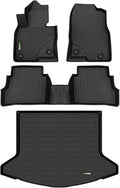 HAFIDI® Floor Mats & Cargo Liner Set Fit for 2023 2024 2025 2026 Mazda CX5 All Weather Protection TPE Anti-Slip Automotive Full Set Floor Liners Custom Mazda CX-5 Accessories - Black