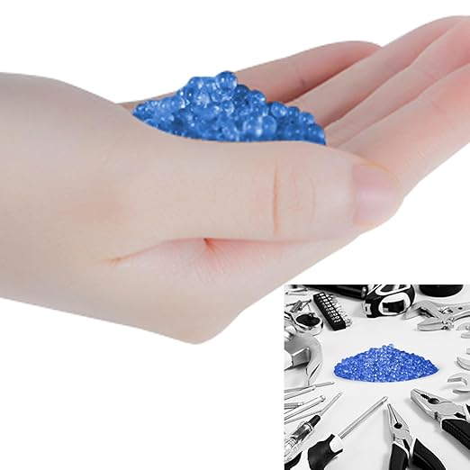 [Net Weight 40LBS] Blue Indicating Silica Gel Beads Desiccants - Rechargeable Desiccant Beads Silica Beads (Blue to Pink, 5 Packs of 8LBS)