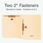 Pendaflex End Tab Fastener File Folder, Manila Folders with Two 2" Bonded Prong Fasteners, Reinforced Straight Cut Tabs, 50 Per Box (44710) (Pack of 5)