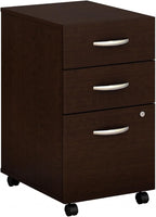 Bush Business Furniture Series C 3 Drawer Mobile File Cabinet in Mocha Cherry