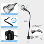 Magnetic LED Work Light with Flexible Gooseneck and Magnetic Base, Magnetic LED Lamp 750 Lumen for Workshop, Lathe, Sewing Machine, Grill Lighting