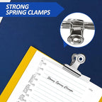 30 Pack Small Bull Clips 1.22 Inch Mini Metal Hinge Clips Binder Paper Hinge Clip for Office, Home, School, Shops, Silver, 31mm
