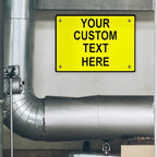 Aluminum Weatherproof Metal Sign Multiple Sizes Custom Personalized Text Here Yellow Black Caution Horizontal Street Signs 10x7Inches