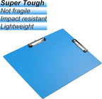 Acocony 11x17 Clipboard Double Clip Super Tough Extra Large Clipboard Not Fragile Low Profile Clip 11 x 17 Clipping PP Plastic Blue Pack of 2