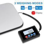 Fuzion-LiftX Shipping Scale, 440LB/200KG x 10g Digital Postal Scale, Hold/Tare Function, Shipping Scale for Packages Small Business/Luggage/Mailing/Postage, Battery & AC Adapter Included