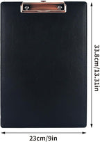 A4 Clipboard,3 Pack PU Clipboards with Hanging Hole for Office,School or Restaurant,Black