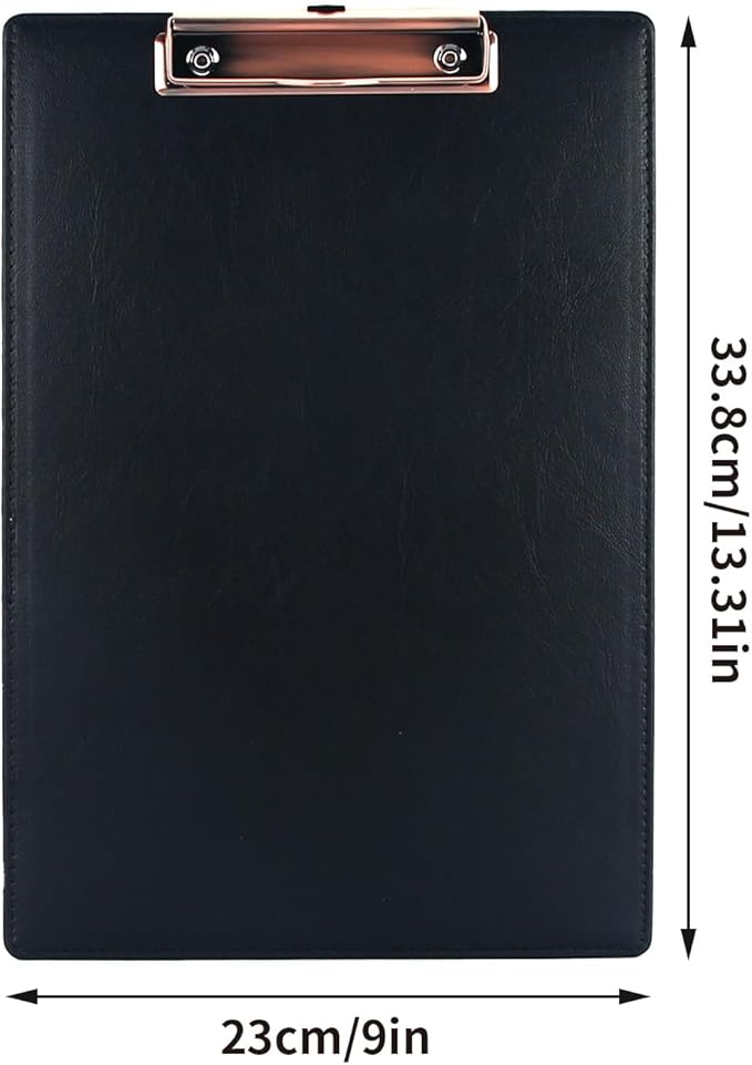 A4 Clipboard,3 Pack PU Clipboards with Hanging Hole for Office,School or Restaurant,Black