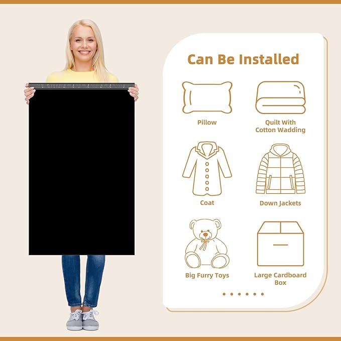 Fuxury Poly Mailers Large 24x36" 25 Pcs, XXL Shipping Bags Bulk for Clothing, Strong Adhesive Shipping Envelopes for Small Business Suppliers,Waterproof Mailers 2.5mil Poly Bag Mailing Envelopes Black