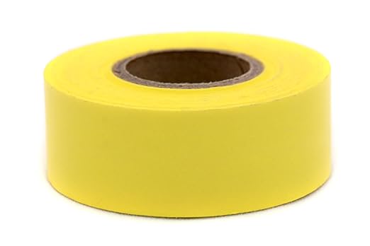 ChromaLabel 1 Inch Colored Tape, Clean Remove Colored Masking Tape for Kids Arts and Crafts Projects - 500 Inch Roll (13.88 Yards), Yellow Color Coding Label
