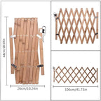 43-inch Wide 18-inch Tall Dog Gate Wood Pet Gate for House Doorway Stairs Patio Yard Puppy Foldable Fence Fences for Dogs Indoor