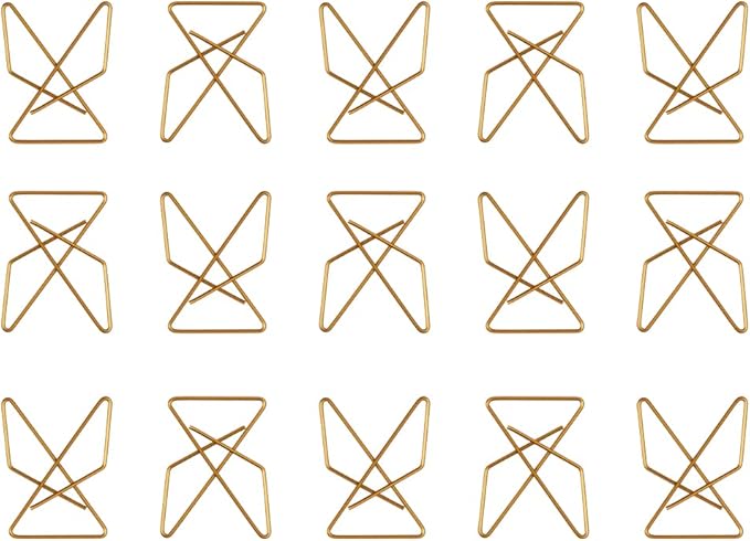 JAM PAPER Colorful Butterfly Clips - Gold Paper Clamps - 15/Pack