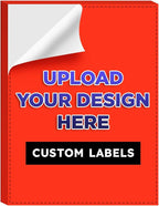 Custom Bright Neon Color Labels, Print Your Own Stickers, Upload Your Design for Printing - Smooth Matte Finish, Strong Adhesive, Crack and Peel - 8.5" x 5.5" - 25 Sheets per Pack (Red)