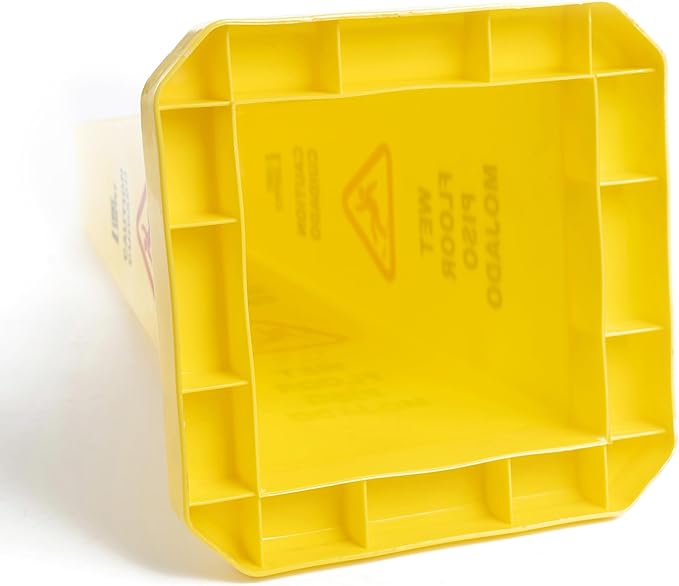 MATTHEW CLEANING 3 Packs 26” Caution Wet Floor Safety Cones for Indoors and Outdoors,Bright Yellow Caution Wet Floor Sign,4-Sided Bilingual Signs,Avoid Fall & Slip Accident