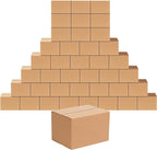 Edenseelake 40 Pack 8x6x6 inches Shipping Boxes Corrugated Cardboard Boxes for Packing, Moving, Mailing, Brown