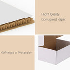 RLAVBL 30 Pack 9x6x4 Shipping Boxes, White Corrugated Cardboard Mailer Box for Packing Mailing Small Business