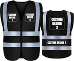 BeautyWill Custom Safety Vest Customized Logo Class 2 High Visibility Reflective Vest with Pockets Construction workwear