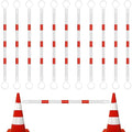 Huwena 12 Pcs Retractable Traffic Cone Bar from 4ft to 7.2ft Lightweight Bars Traffic Barricade Road Cone Connecting Rod Expandable Safety for Road Parking Use