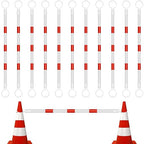 Huwena 12 Pcs Retractable Traffic Cone Bar from 4ft to 7.2ft Lightweight Bars Traffic Barricade Road Cone Connecting Rod Expandable Safety for Road Parking Use