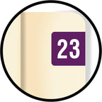 2023 MINI Year Stickers, Purple, Compatible with Smead ETS Series, Doctor Stuff 2023 Chart Stickers, USA Made Year Labels for End Tab File Folders, 250/Pack, 1 Package, 1/2" x 1" - Small Labels