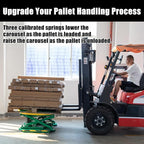Spring-Actuated Pallet Carousel Skid Positioner, 4500lbs Capacity 26" Lifting Height for Material Handling, Spring Pallet Level Loader, Transportation and Freight Lifting