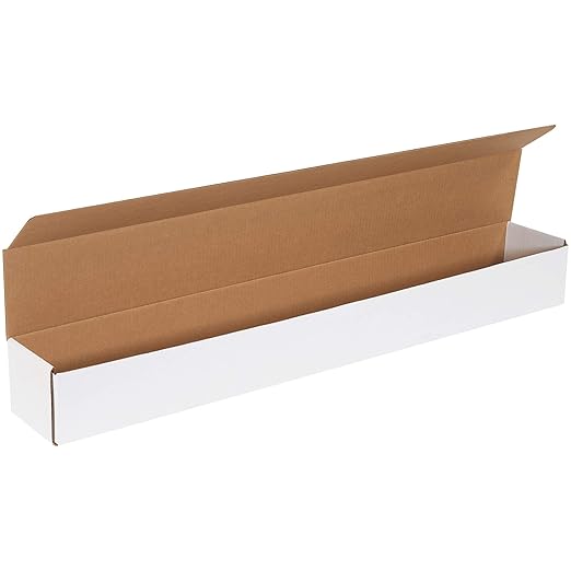 Box USA BM3644 36 1/4"L x 4 7/8"W x 4"H, White (Pack of 50)
