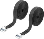 PATIKIL Lashing Straps 1" x 26 Ft, 2 Pcs Tie Down Strap Cam Buckle Adjustable Ratchet Straps 551 lbs for Cargo Trucks Motorcycle Luggage, Black