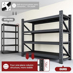 3000LBS Storage Shelves,40" W Garage Shelving Heavy Duty Metal Adjustable Garage Shelves, Shelving Units Industrial Shelving for Warehouse,40" W x 24" D x 60" H,Black