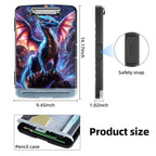 Clipboard with Storage Box & Pen Holder,Heavy Duty Clip Boards 8.5x11 for Nursing,High Capacity,School & Office Supplies,Galactic Dragon