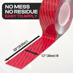 GripBond Clear Double Sided Tape, 4 Rolls (10 Ft), 1.2”x120” – Clear Mounting Tape for Hanging Picture, Poster, Carpet, Photo Decorations - Nano Adhesive for Home, Office, Indoor & Outdoor Use