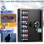 158 Keys Combination Lock Key Cabinet, Anti-Theft Key Lock Box with Key Tags, Key Organizer Wall Mount for Car Garage House Rental Office Business